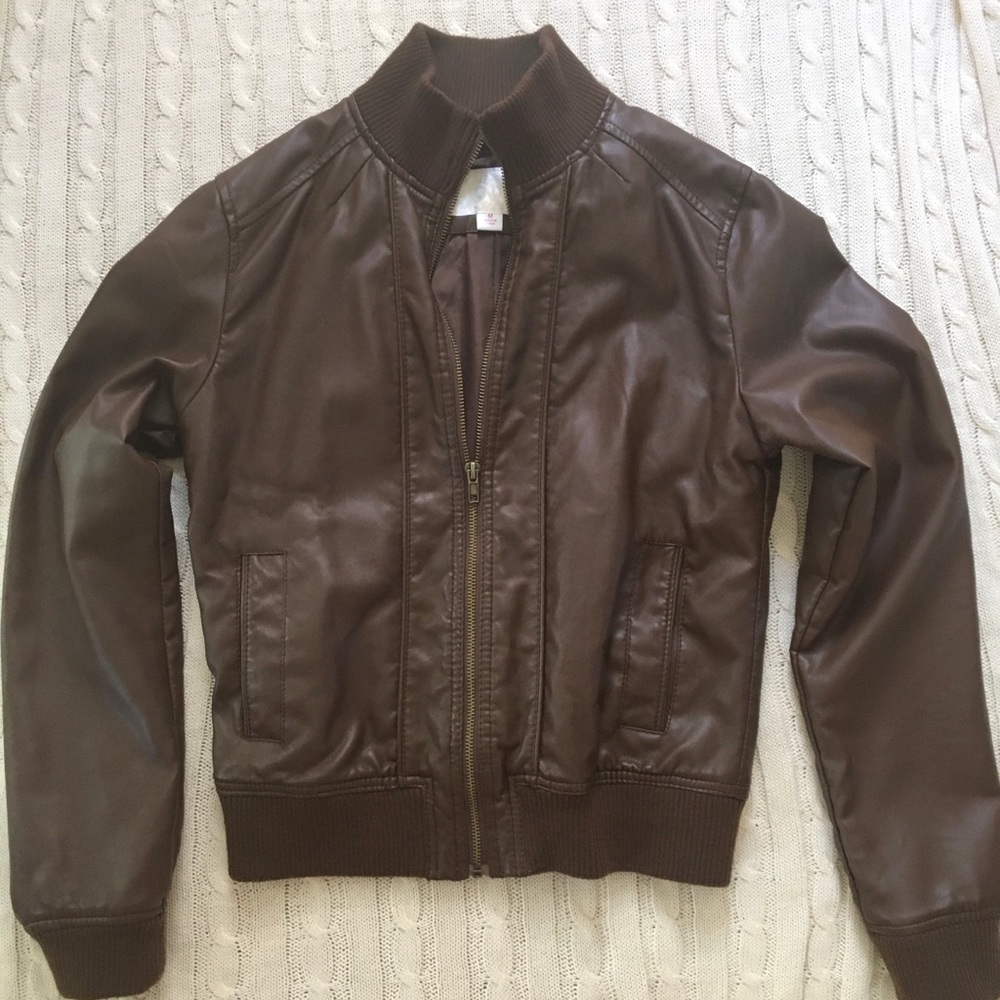 NWOT faux leather jacket